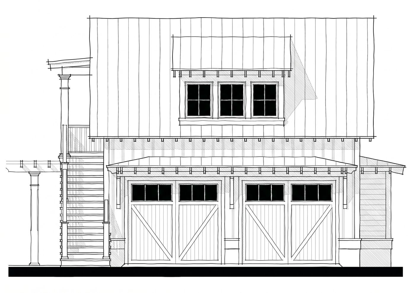 Garage (22376G) — featured elevation