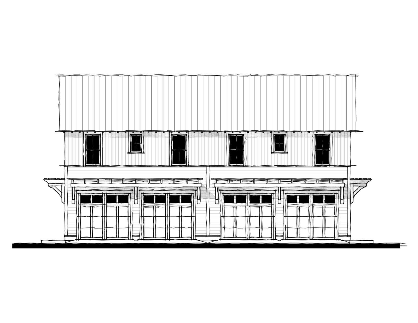 Garage Duplex (23320B) — featured elevation
