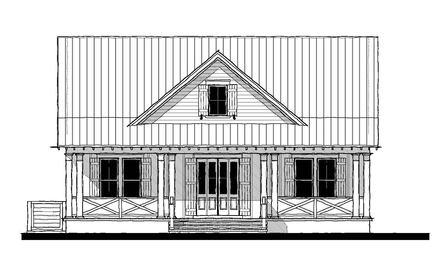 Golf Cottage (18350) — featured elevation