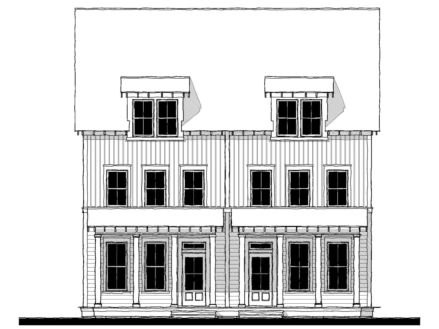 Gregson Street Duplex (22371A) — featured elevation
