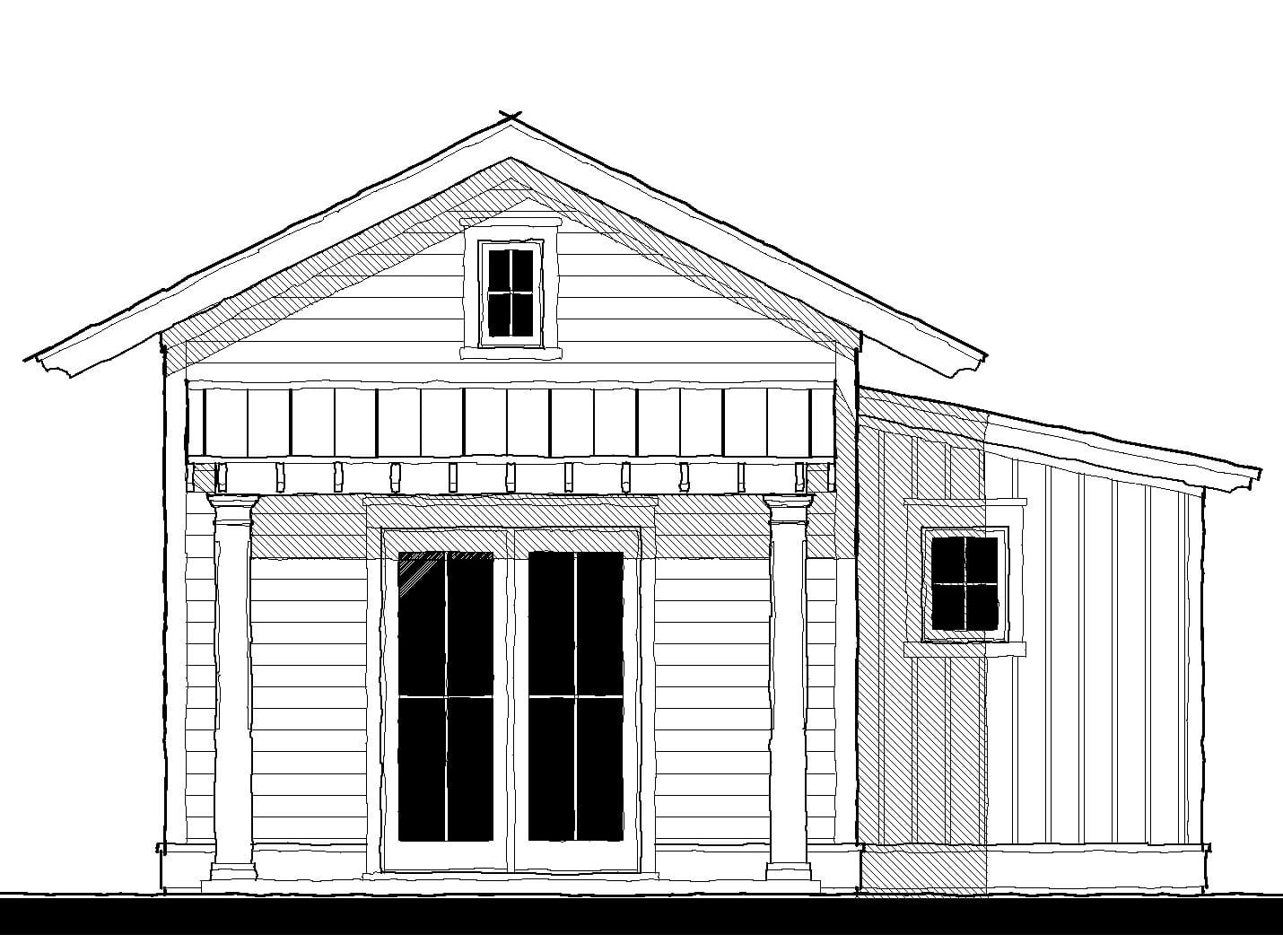 Guest Cottage (13102) — featured elevation