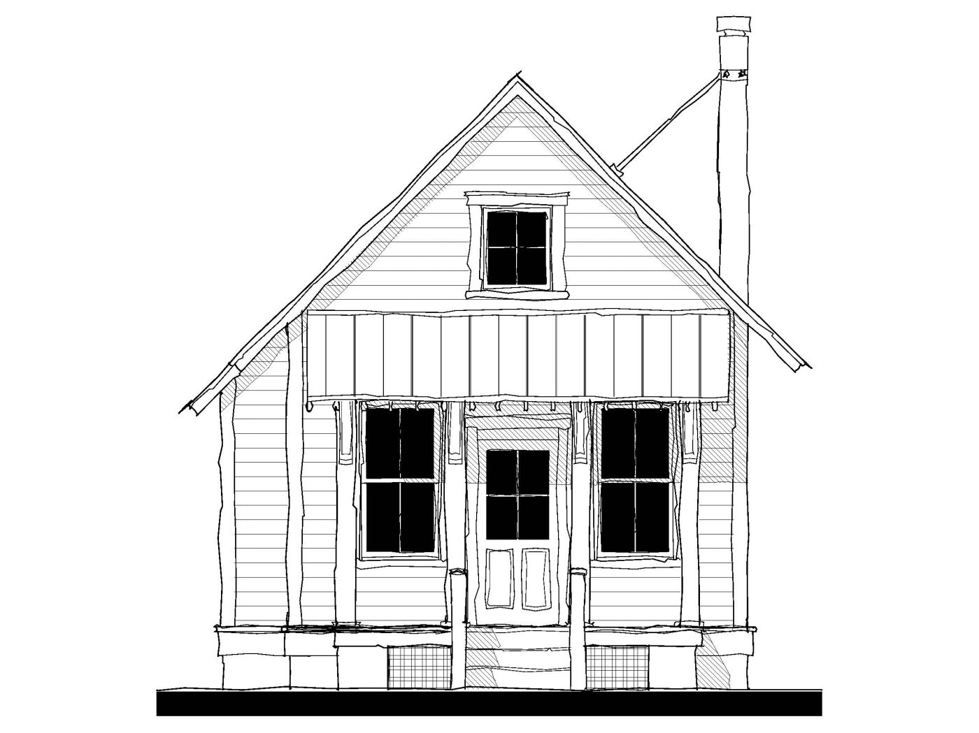 Guest Cottage (17409A) — featured elevation