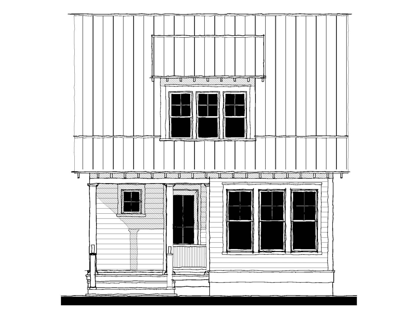 Guest Cottage (17409B) — featured elevation