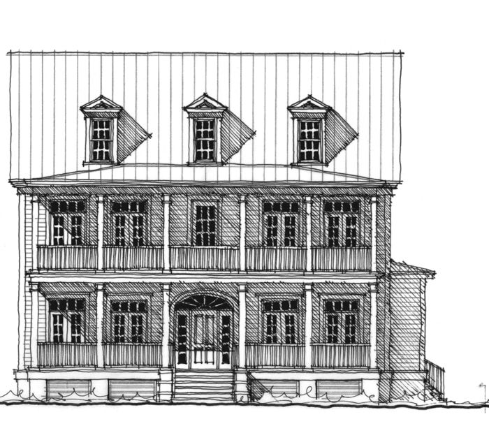 Hampton Hall — featured elevation