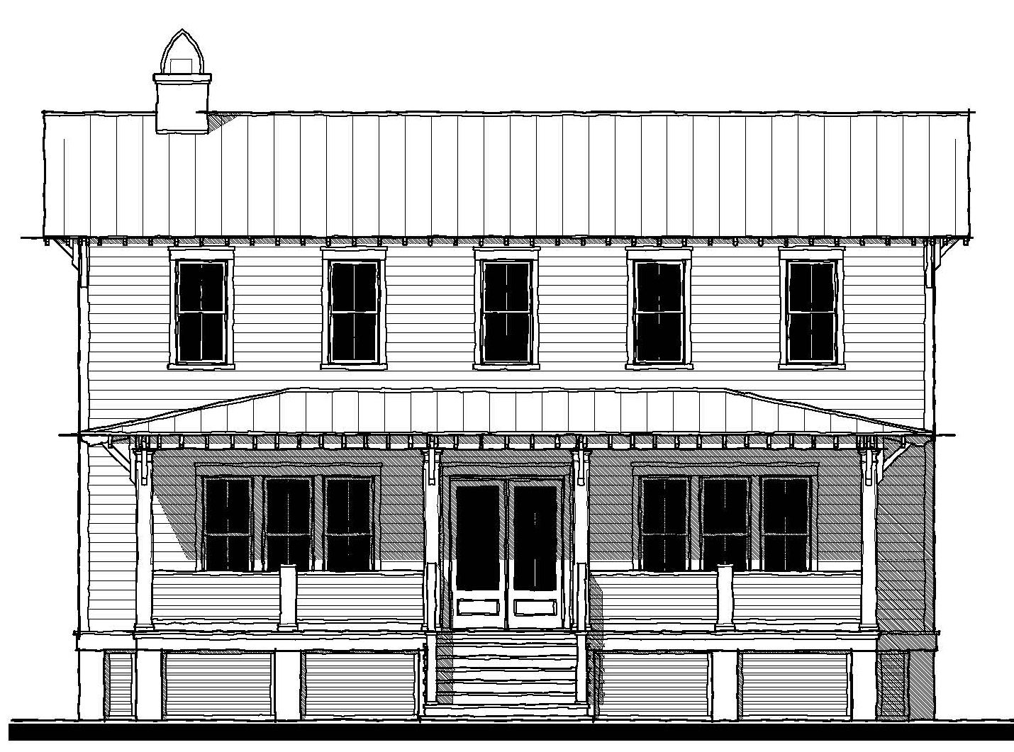 Hawkey Farmhouse (17343B) — featured elevation