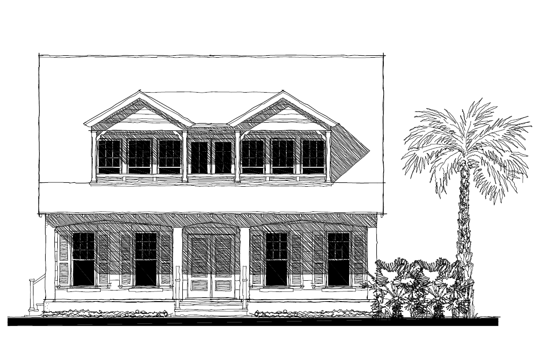 Ironshore Cottage (16404-7) — featured elevation