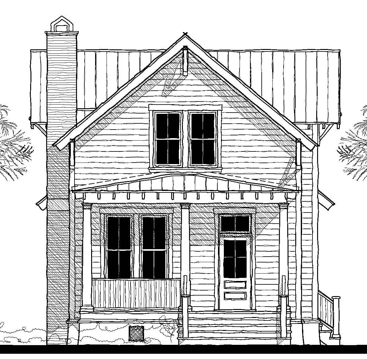 Jenkins Creek Cottage (063137) — featured elevation