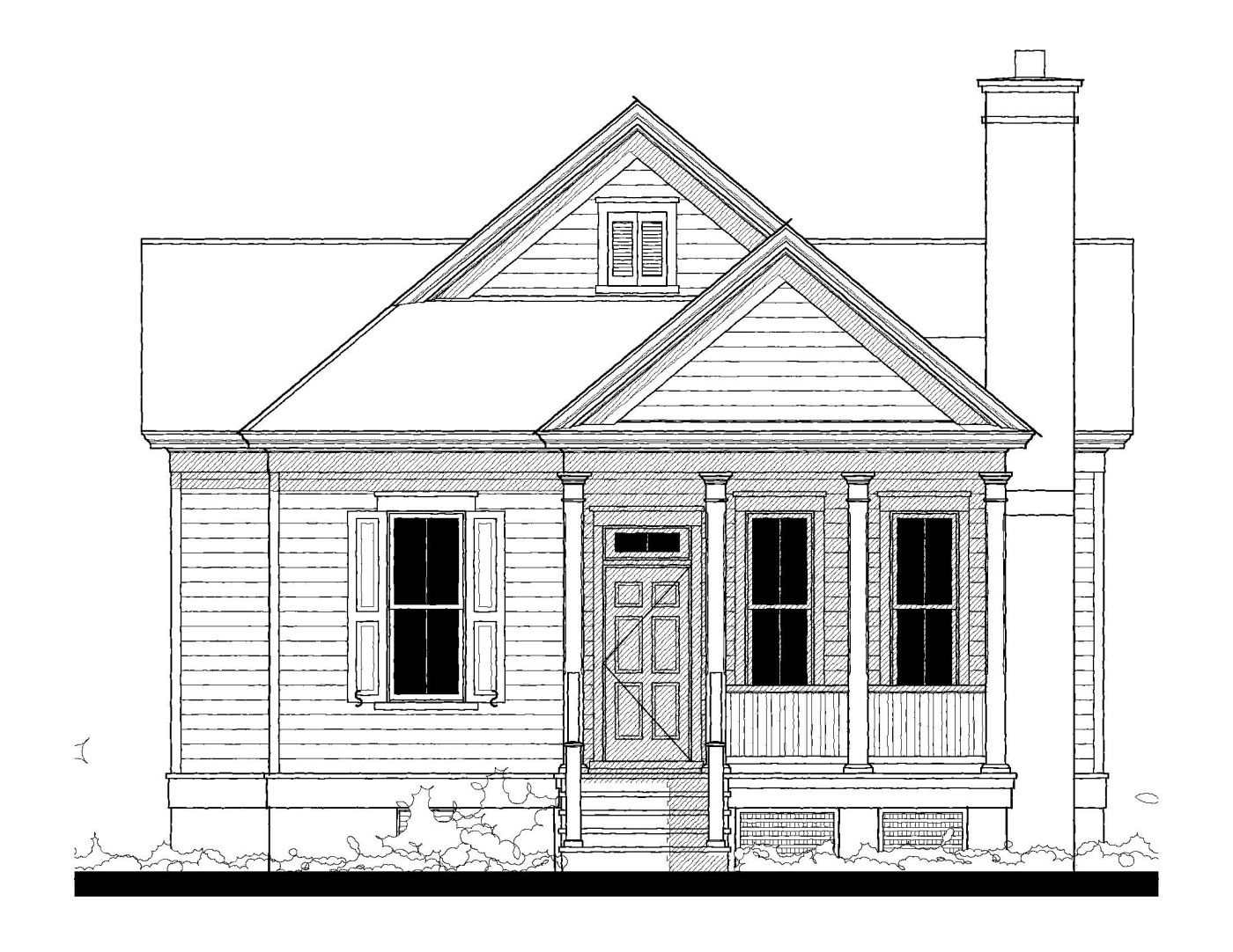King Street Cottage (07375) — featured elevation