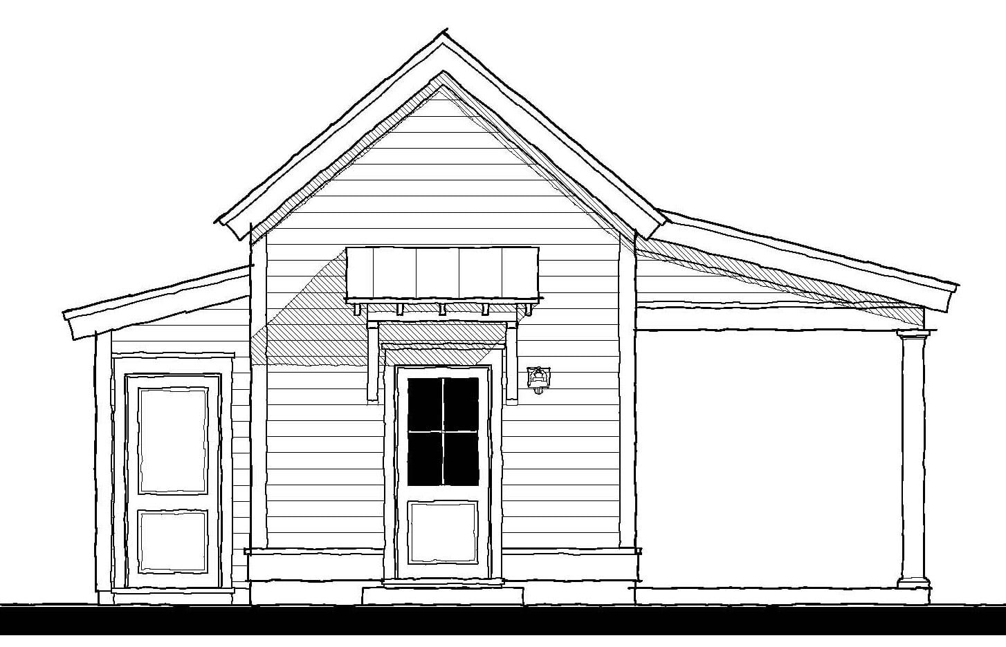 Maeve's Guest Cottage (18409L2-G) — featured elevation