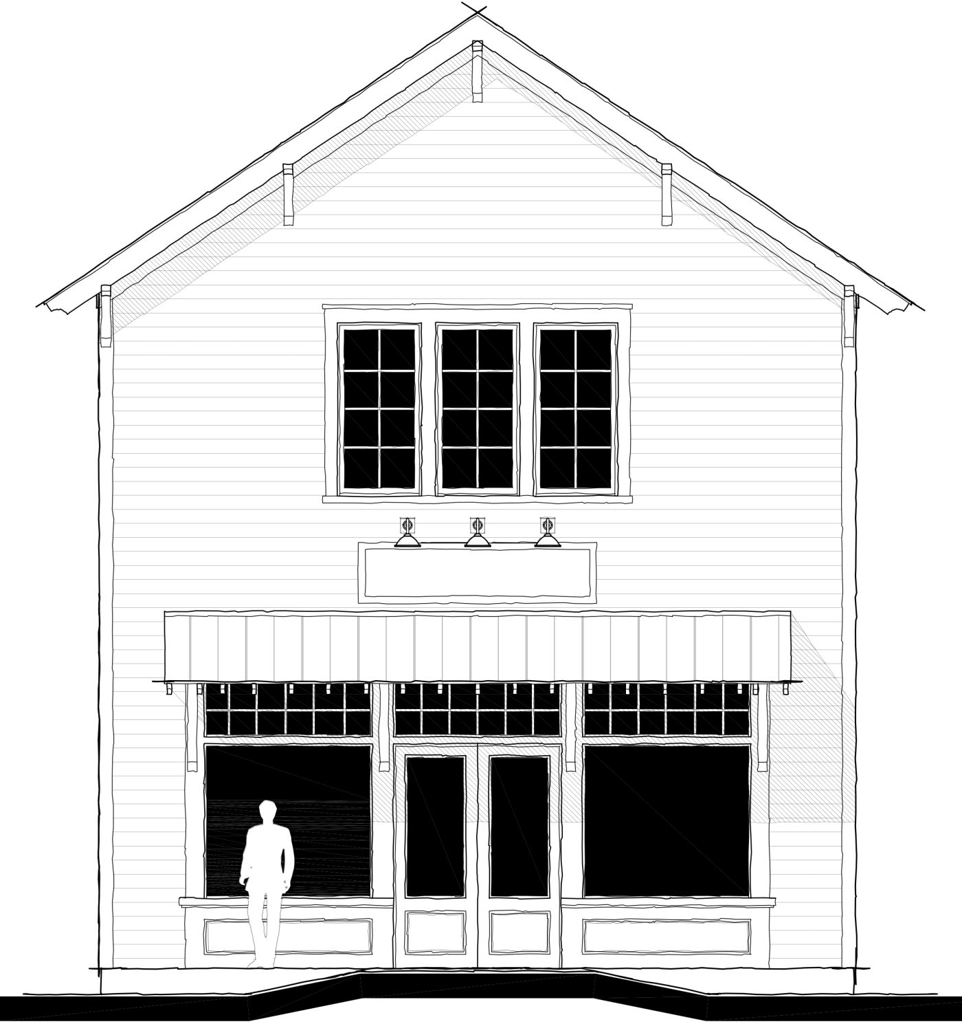Mixed Use Building (19407D2) — featured elevation