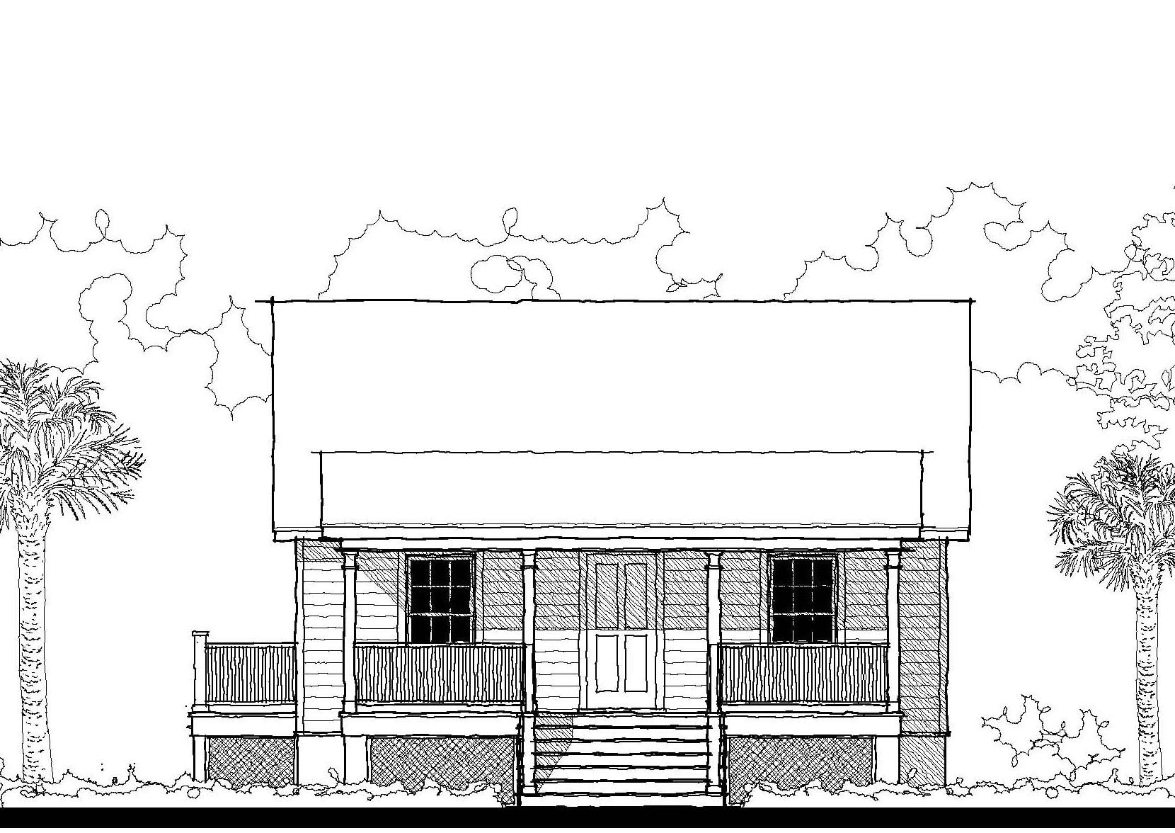 Monson Street Cottage (05105A) — featured elevation
