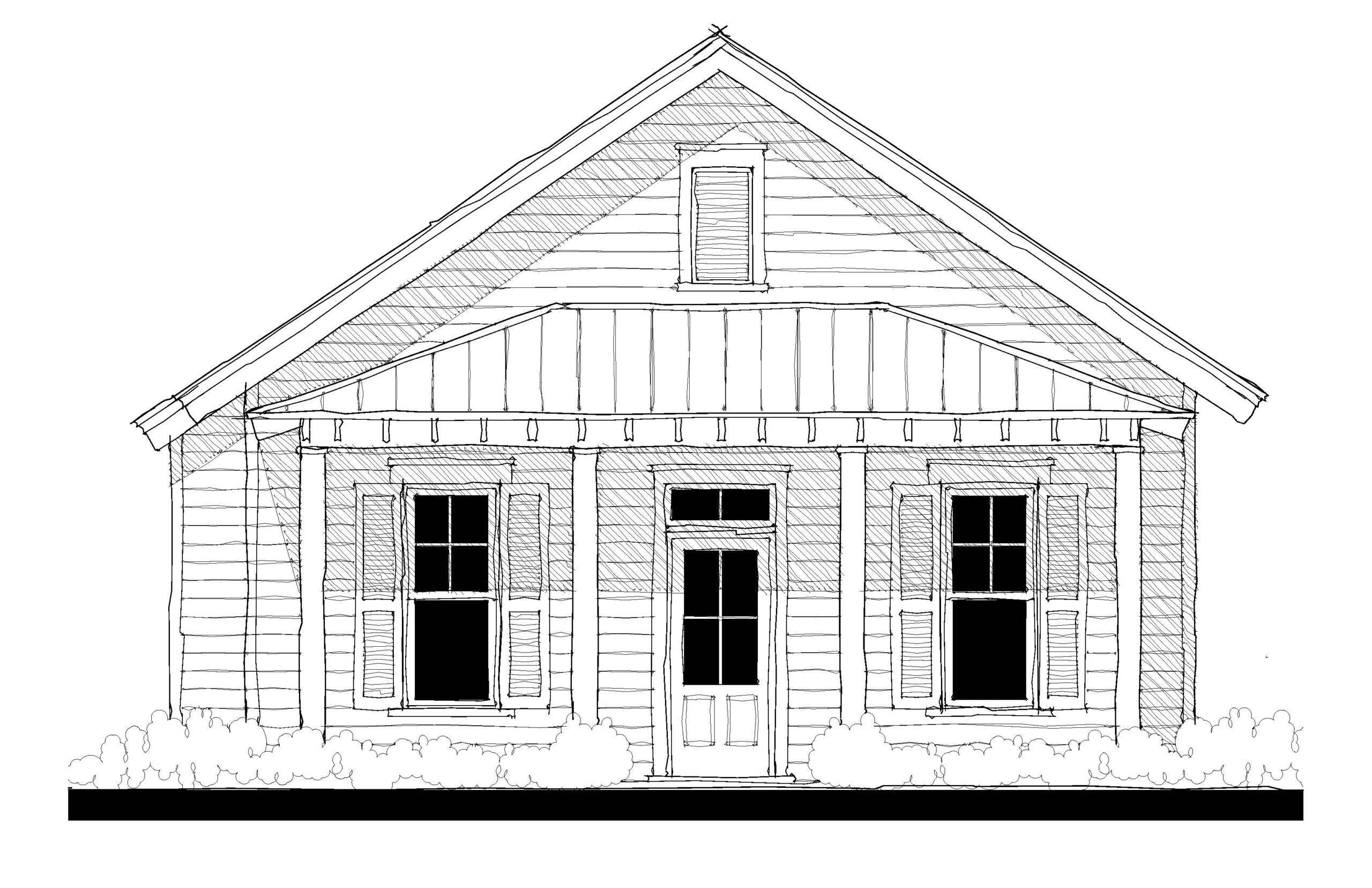 Monson Street Cottage (05339) — featured elevation