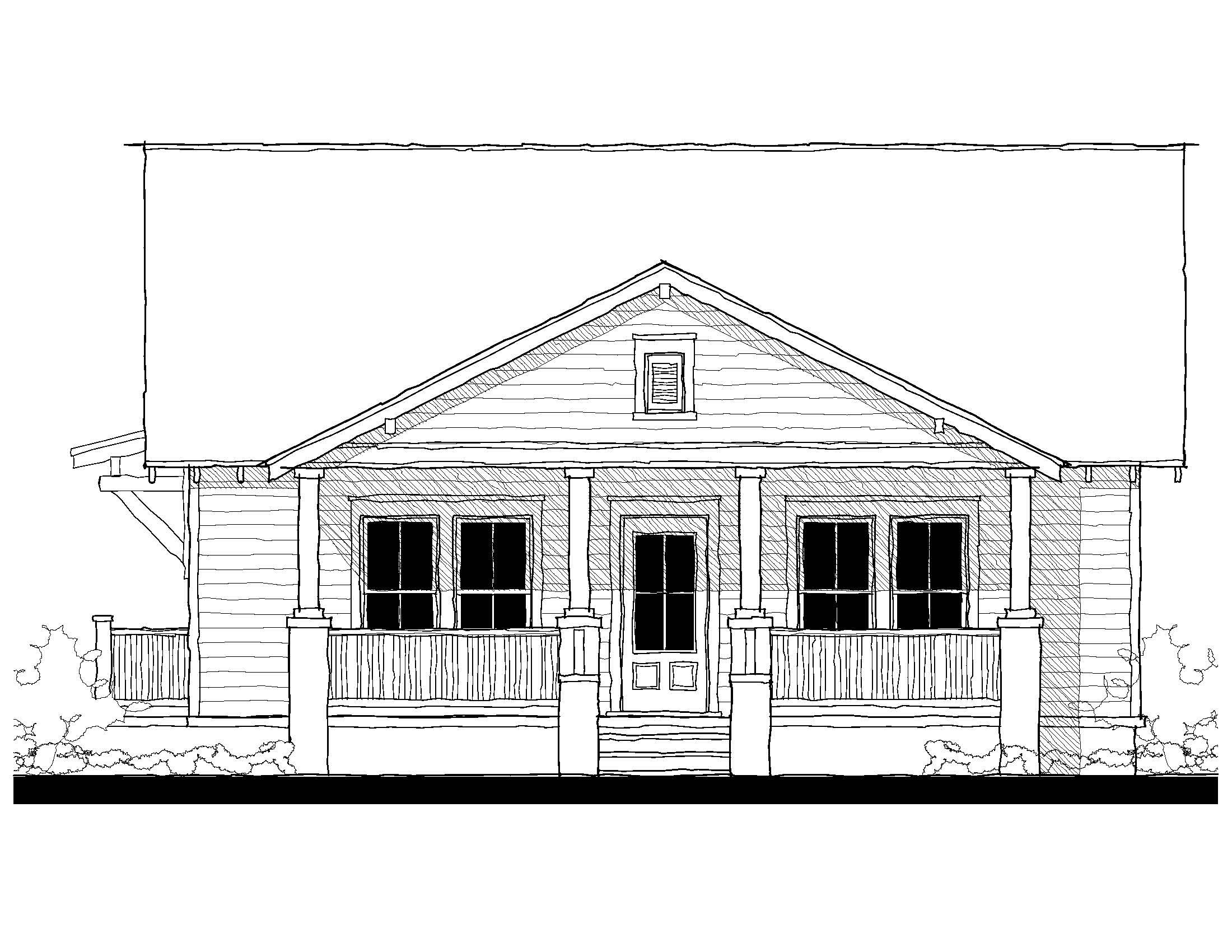 New Street Bungalow (10301A) — featured elevation