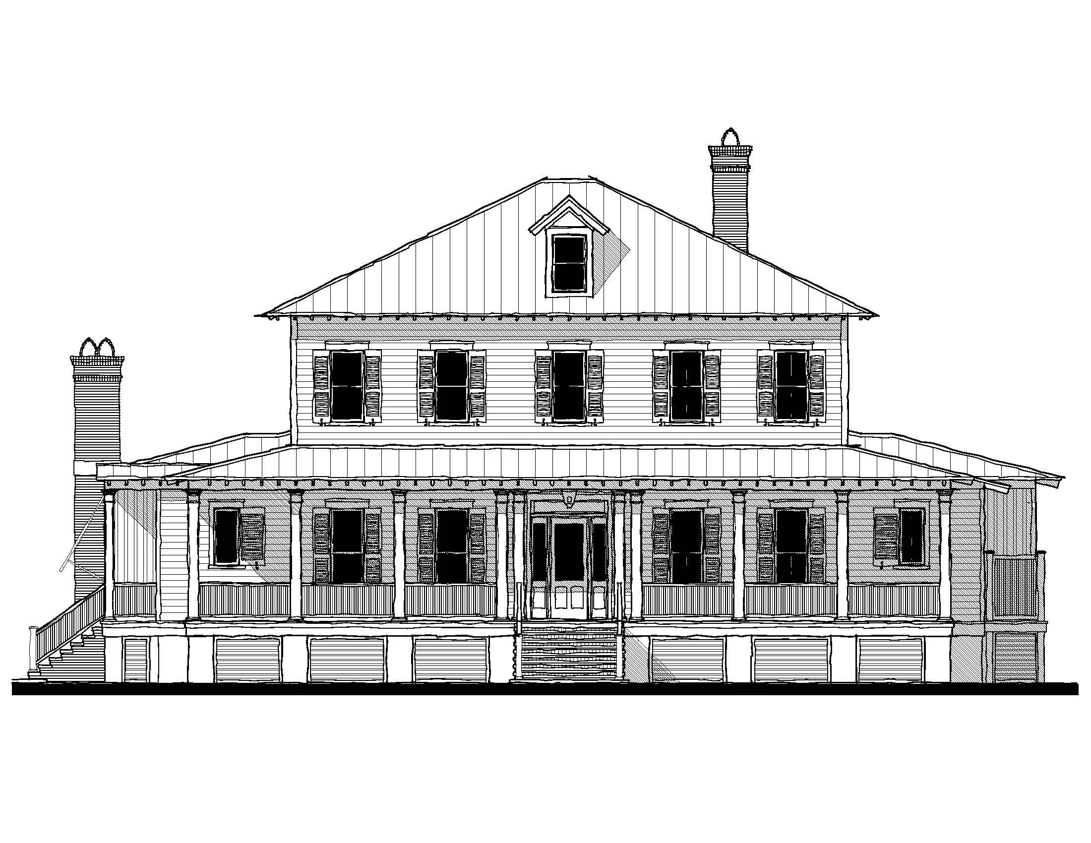 Southern House Plans — representative plan elevation