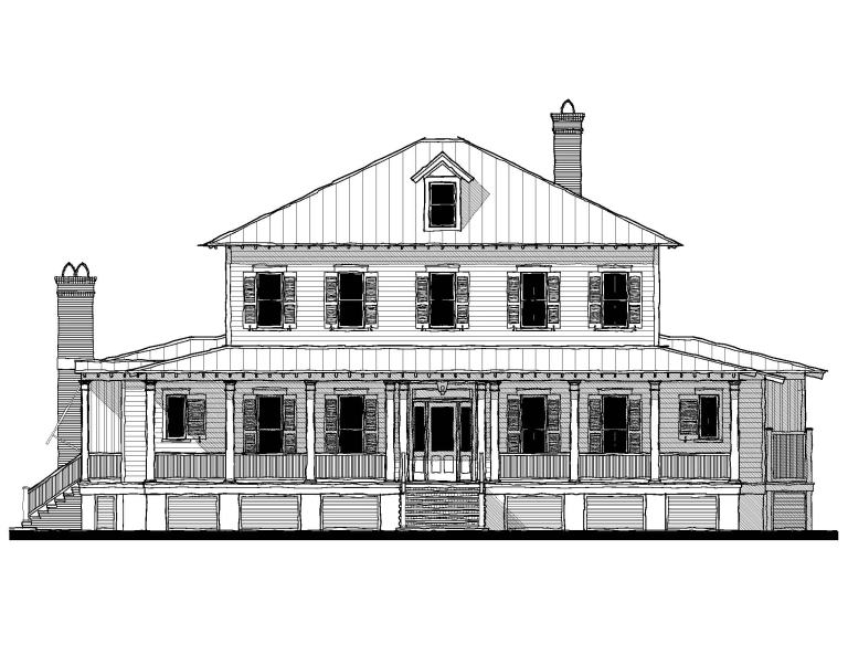 Southern House Plans — representative plan elevation