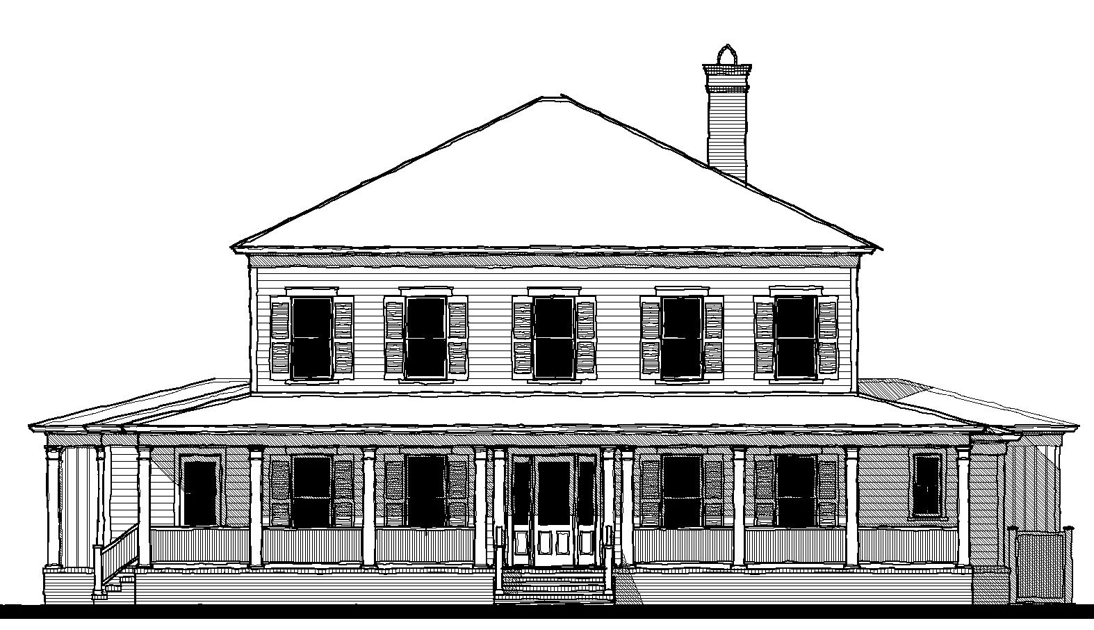 Palmetto Bluff River House (18414-ES3) — featured elevation