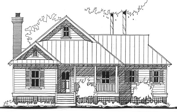 Pigeon Point Cottage — featured elevation