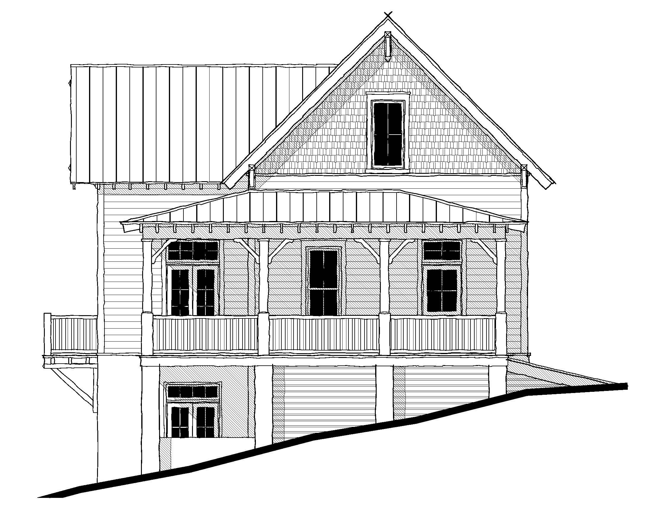 Pigeon River Cottage (10501) — featured elevation