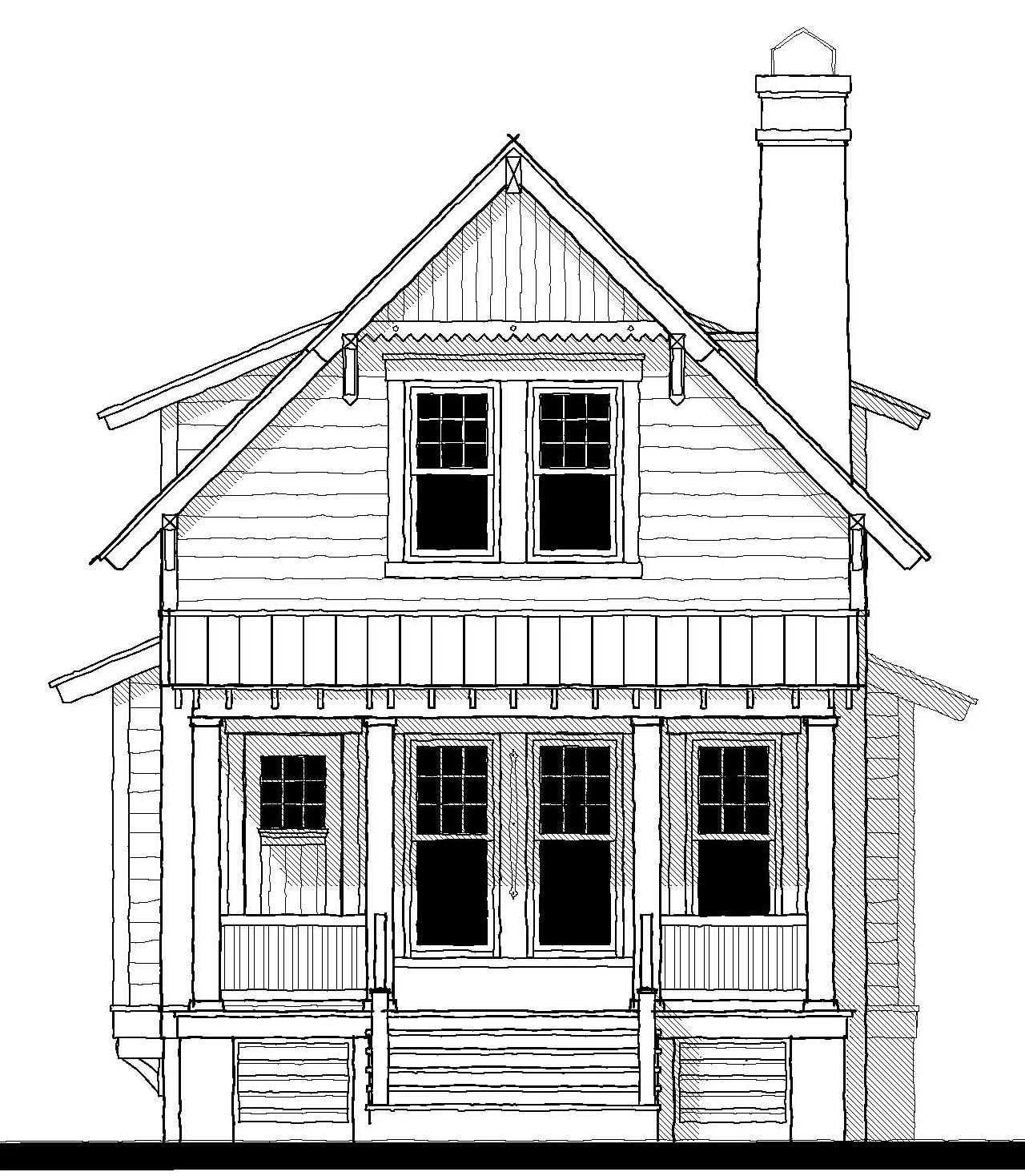 Poet's Cottage (19406C) — featured elevation