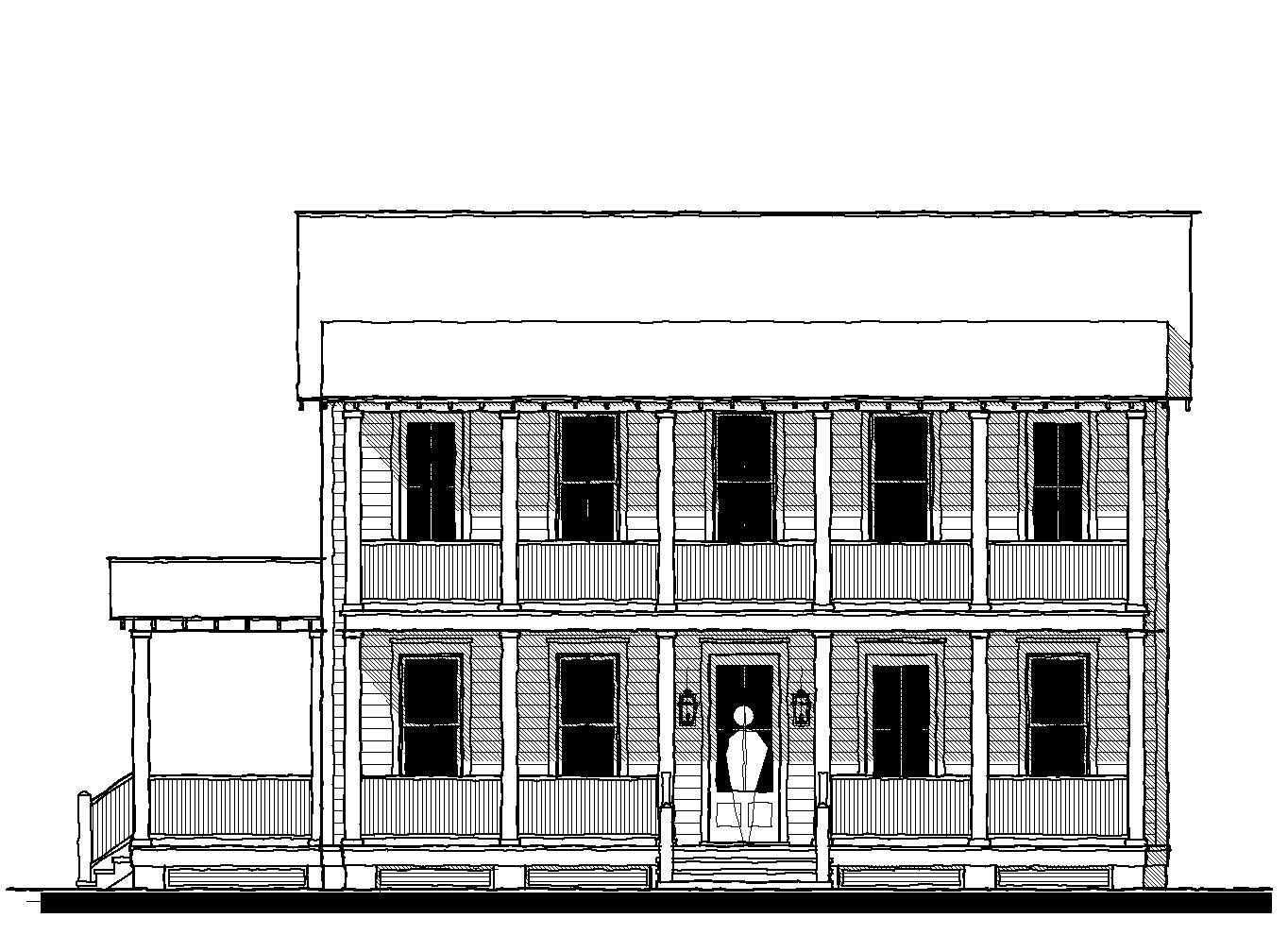 Quadplex Mansion Flats (18330B) — featured elevation