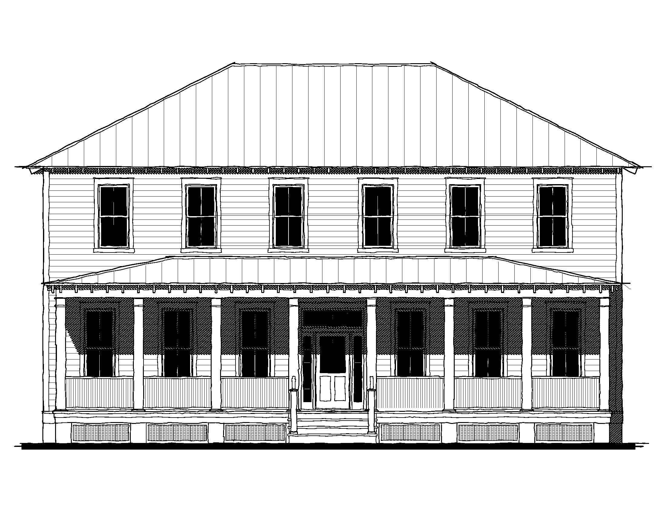 Ribaut Square Duplex — featured elevation