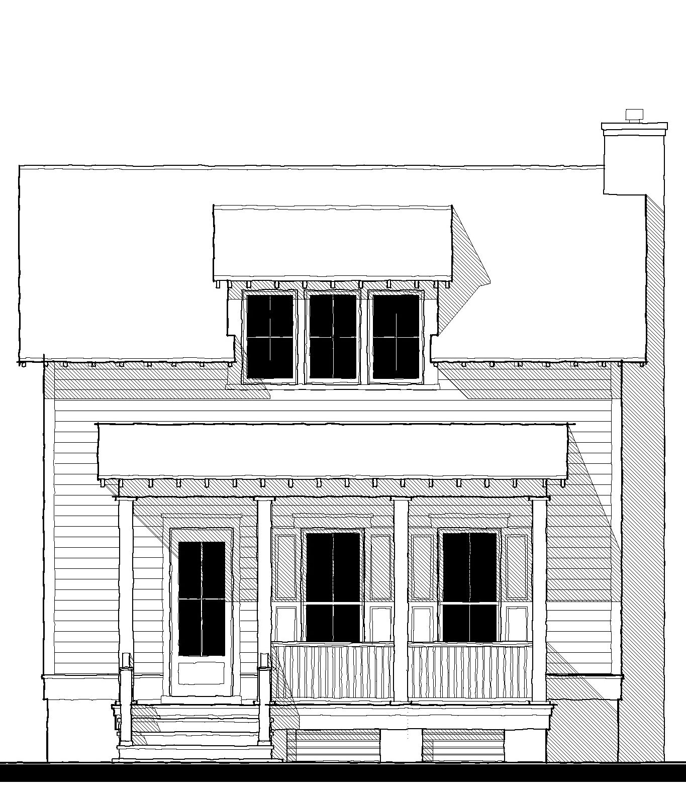River House (18409K-1) — featured elevation