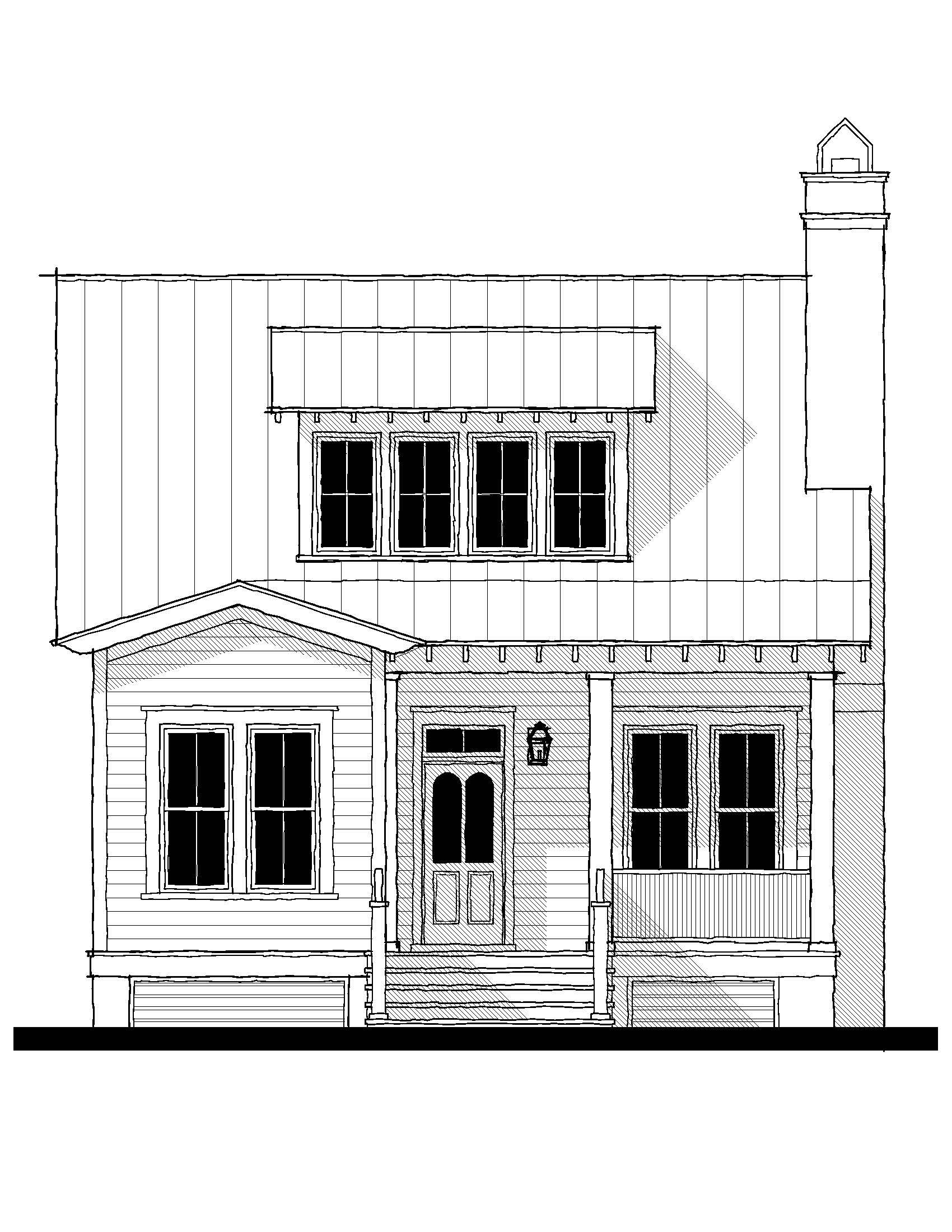 Saluda River Cottage (15116A) — featured elevation