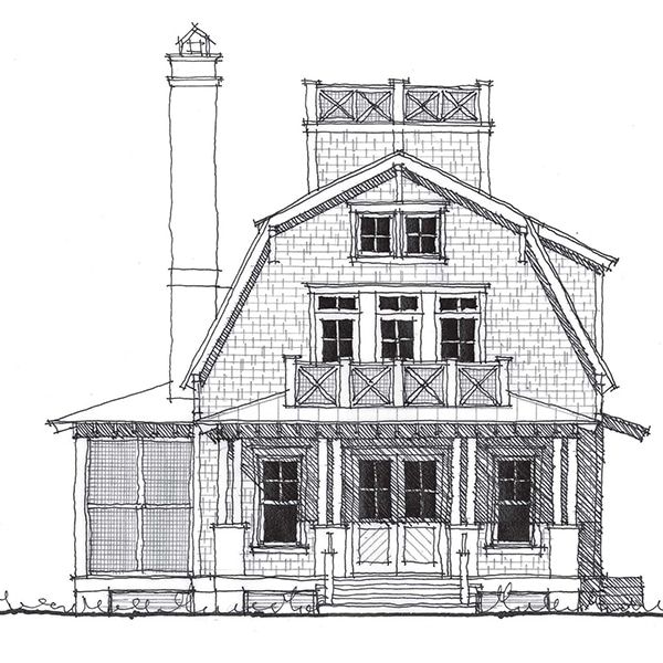 The Beach Barn — featured elevation