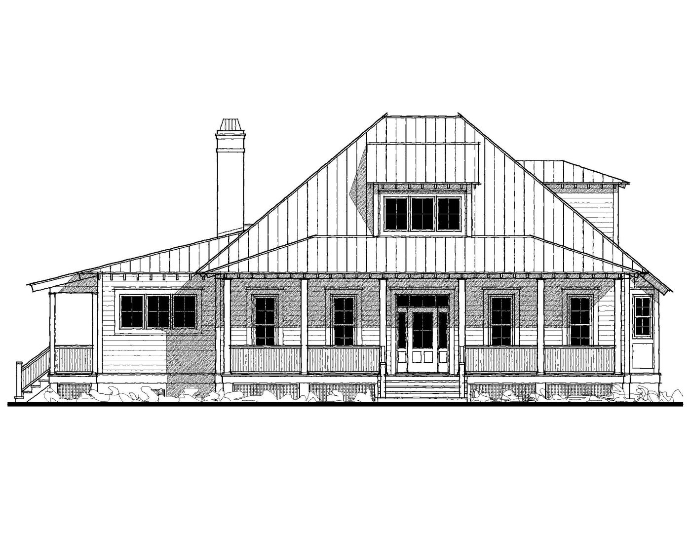The Bermuda Bluff Cottage (06349) — featured elevation
