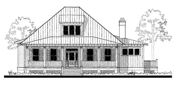 The Bermuda Bluff Cottage (07365) — featured elevation