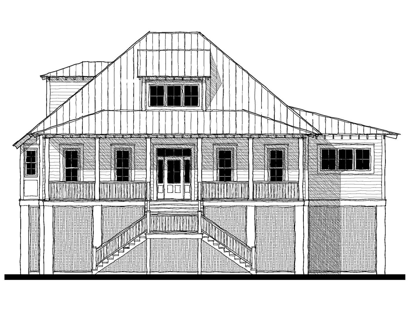 The Bermuda Bluff Cottage (11388) — featured elevation
