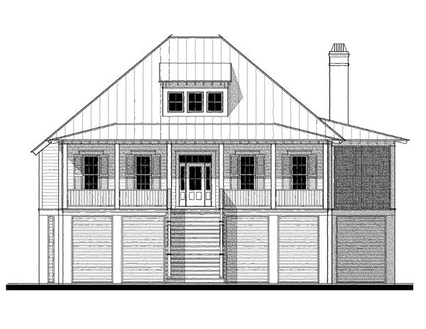 The Bermuda Bluff Cottage (12332) — featured elevation