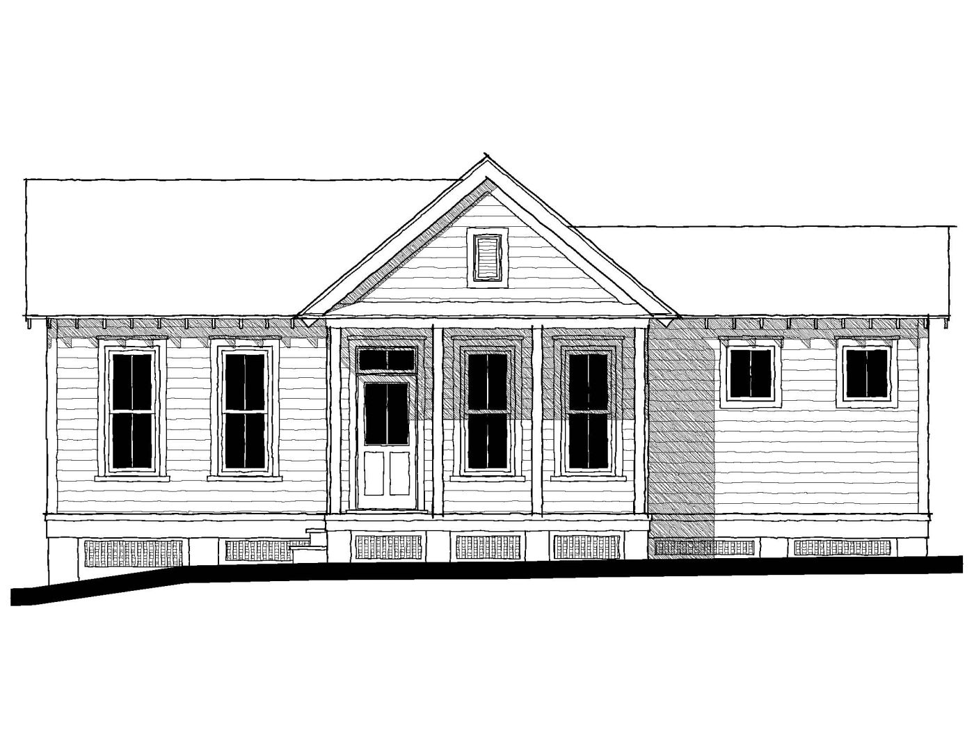 The Harrington Street Cottage — featured elevation