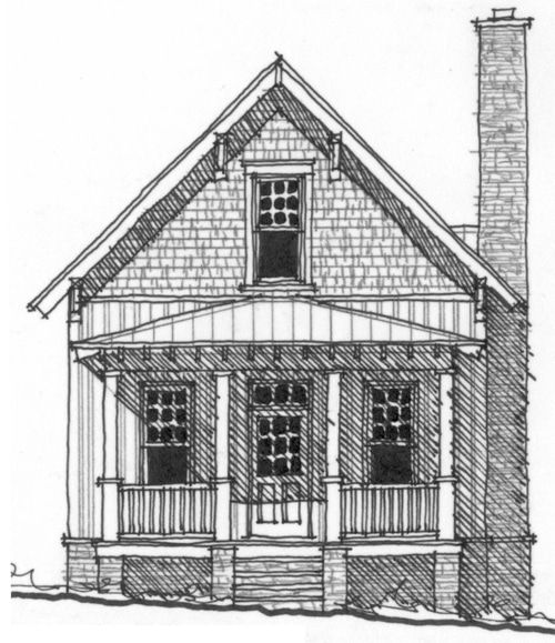 The High Hickory Cabin — featured elevation
