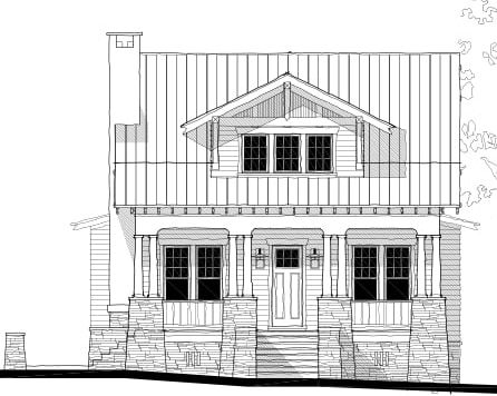 The Highland Cottage (14303) — featured elevation