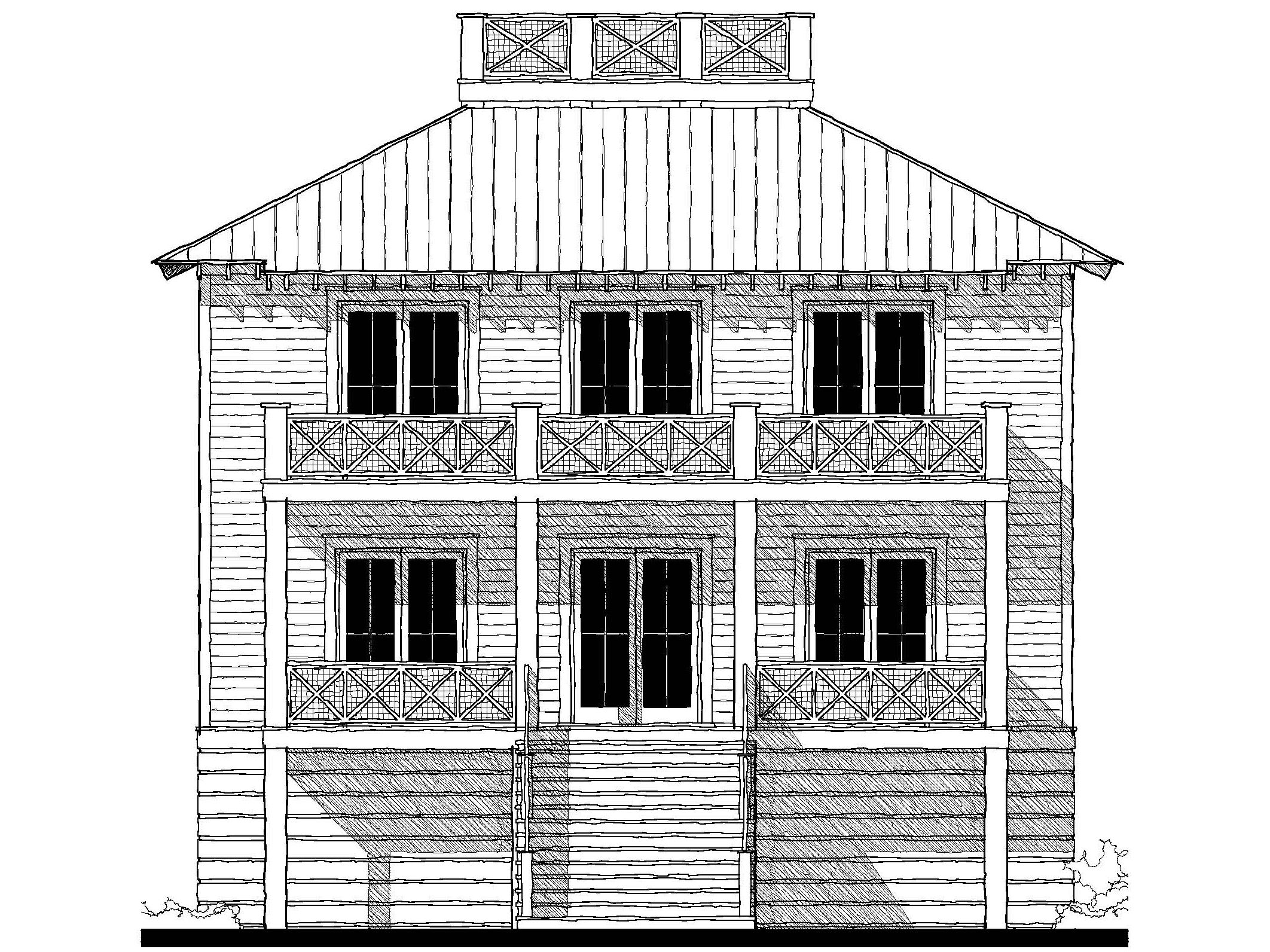 Beach House Plans — representative plan elevation