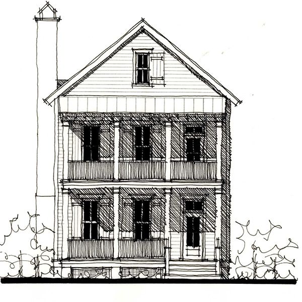 The Ribaut Square — featured elevation