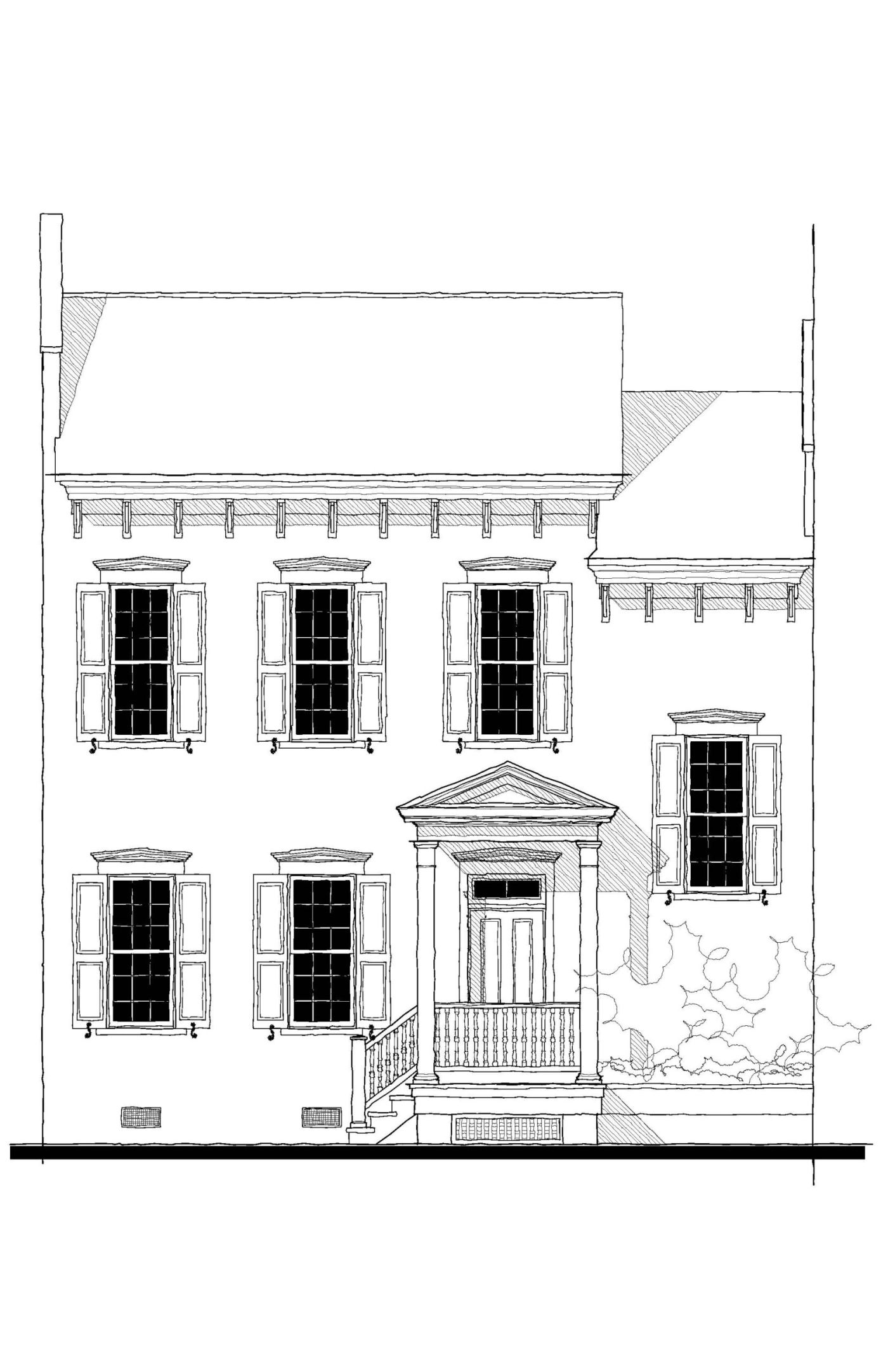 Thomasville Townhouse (08204-A) — featured elevation