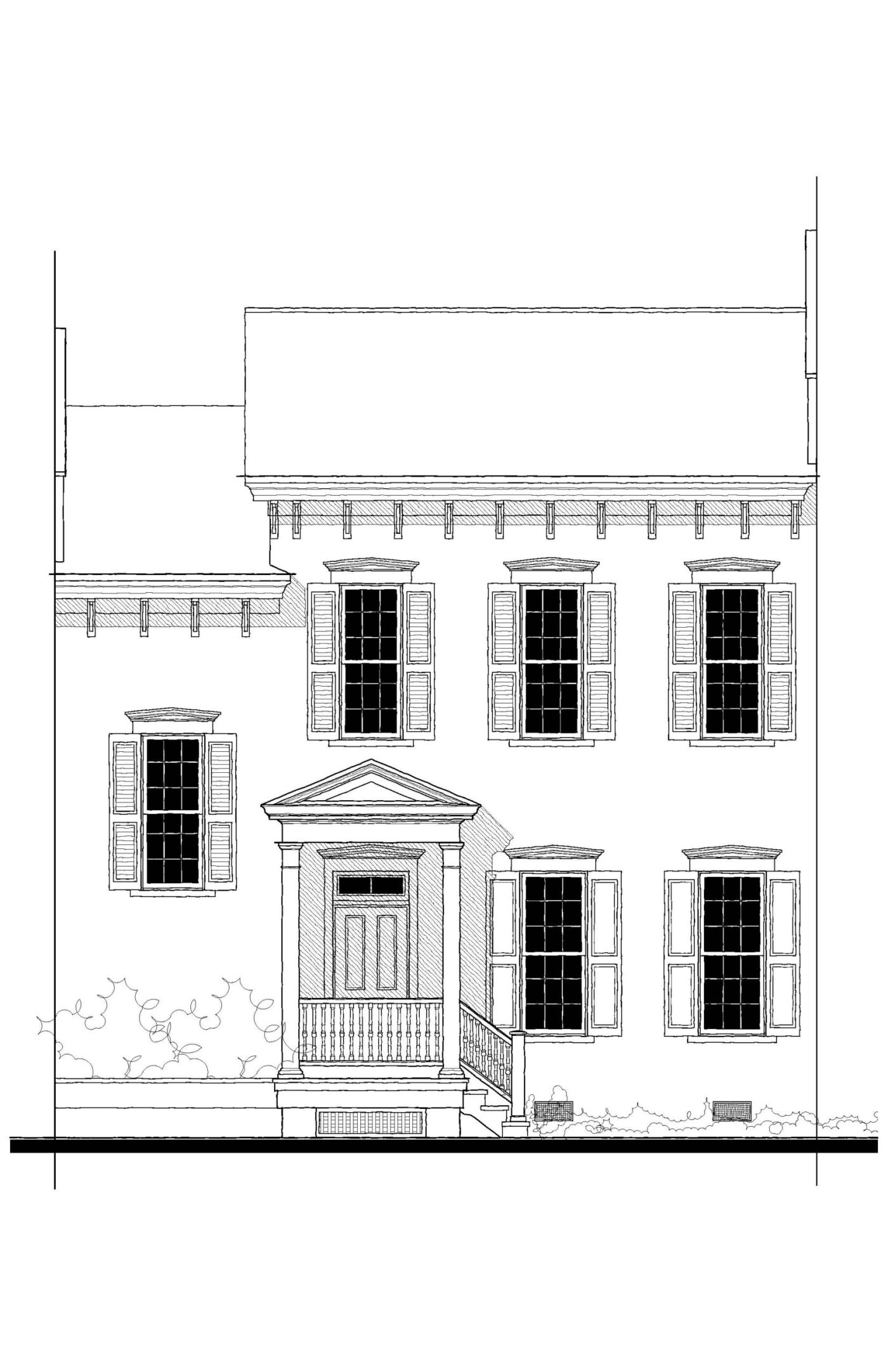 Thomasville Townhouse (08204-B) — featured elevation