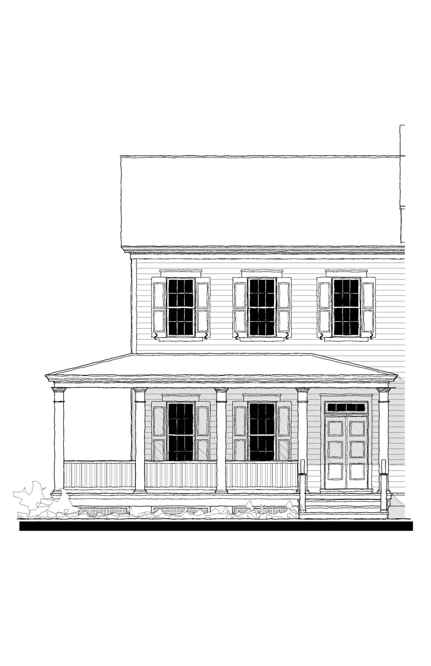 Thomasville Townhouse A (08203-A) — featured elevation