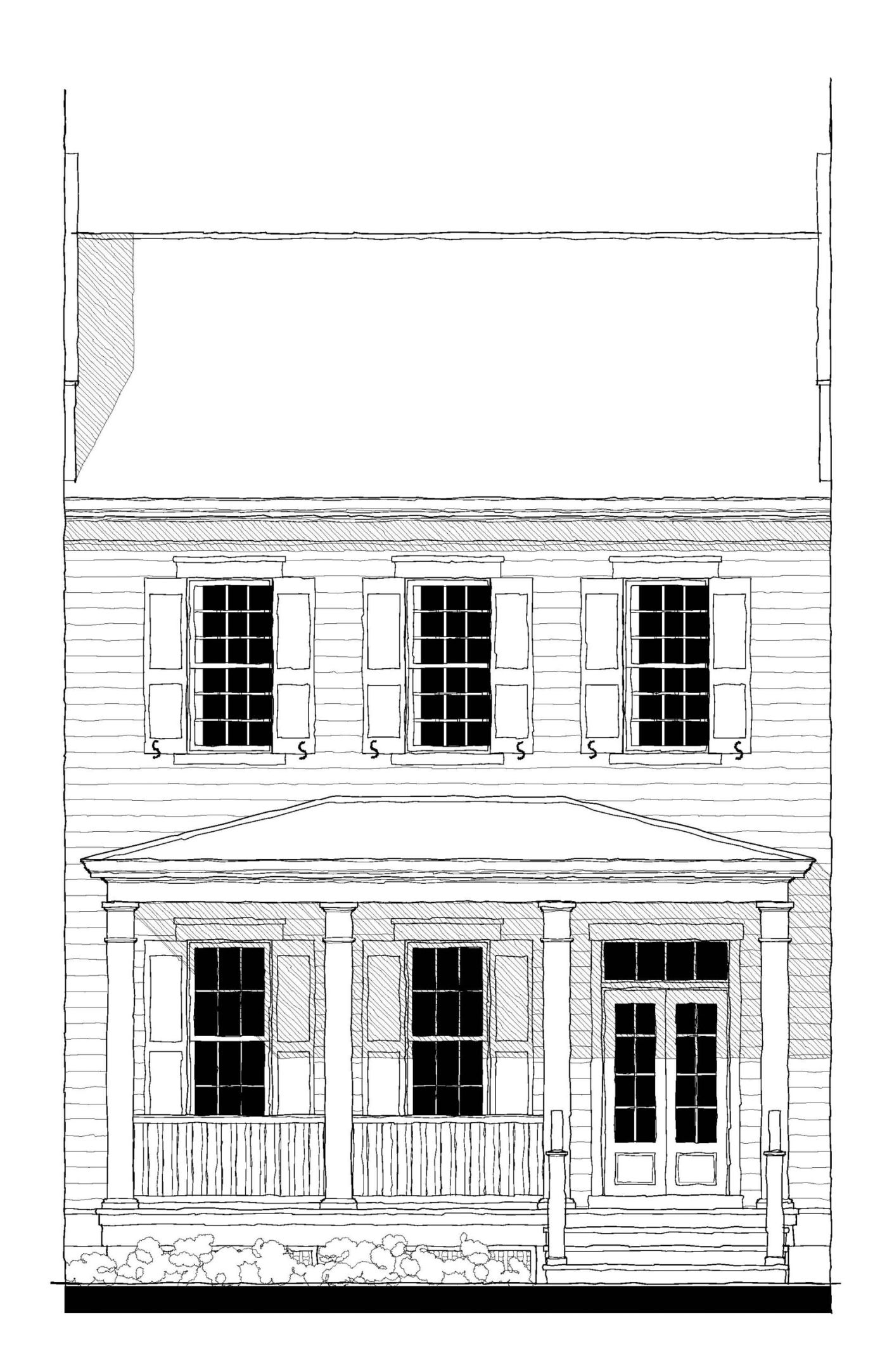 Thomasville Townhouse B (08203-B) — featured elevation