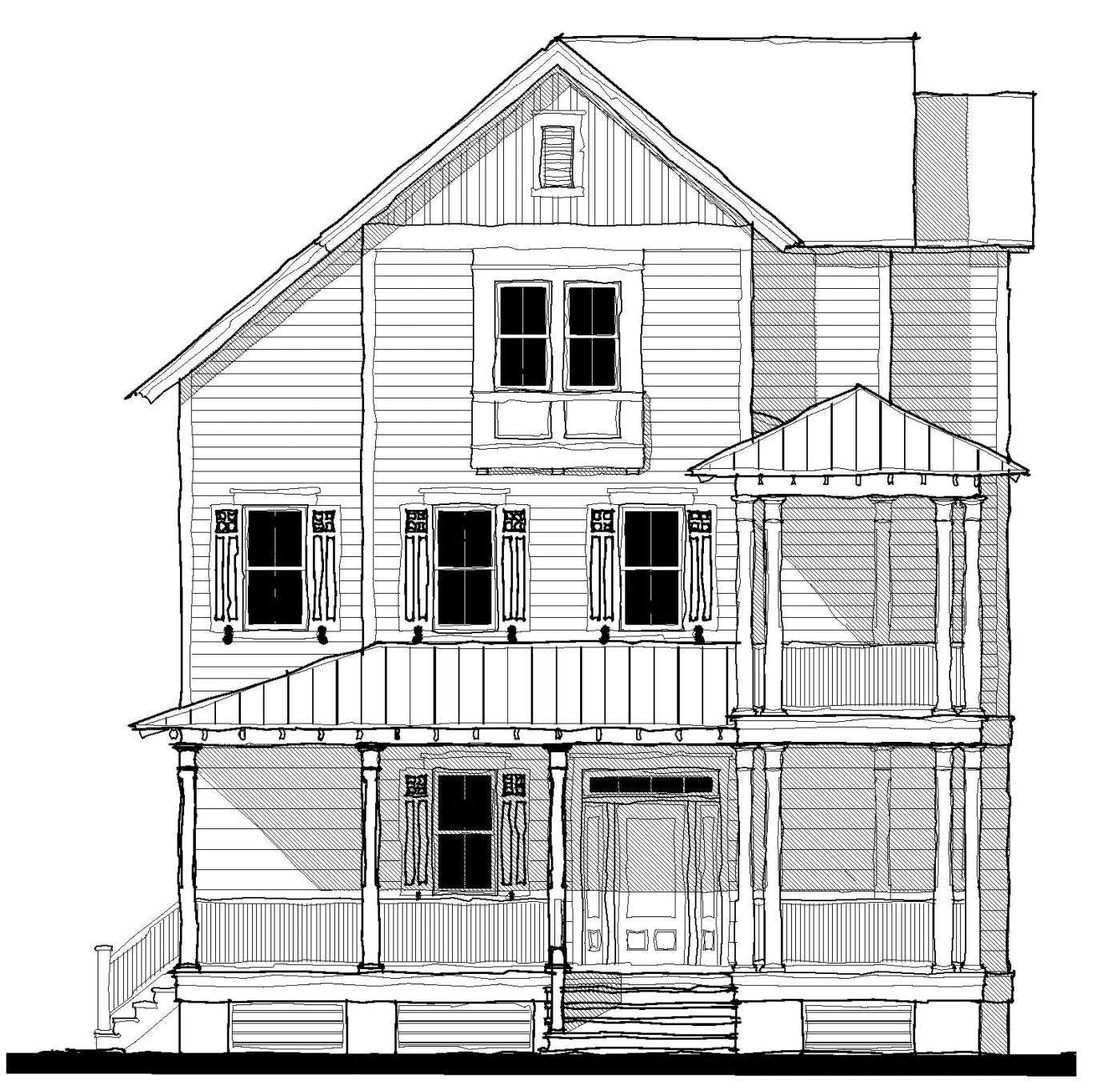 Tidewater Retreat (20103) — featured elevation