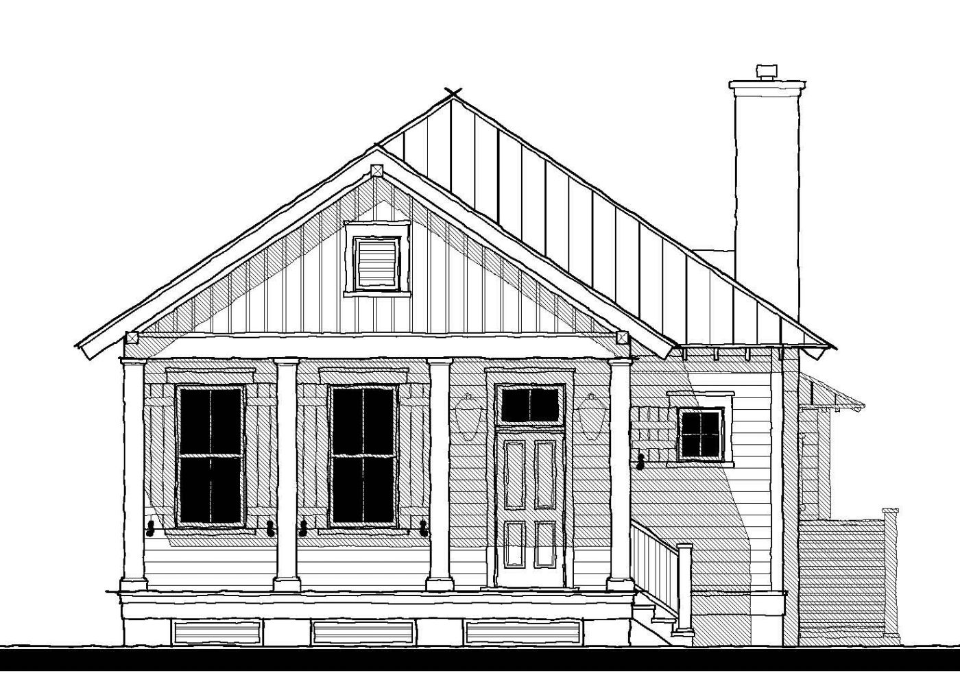 Trask Cottage (18384) — featured elevation
