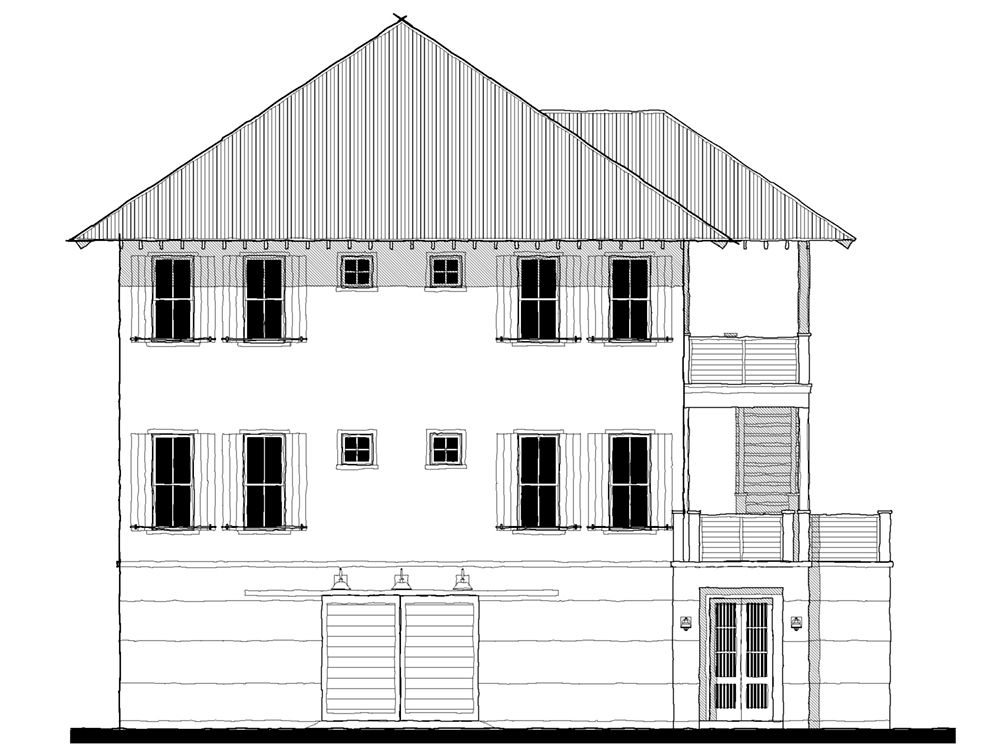 Triplex (223209A) — featured elevation
