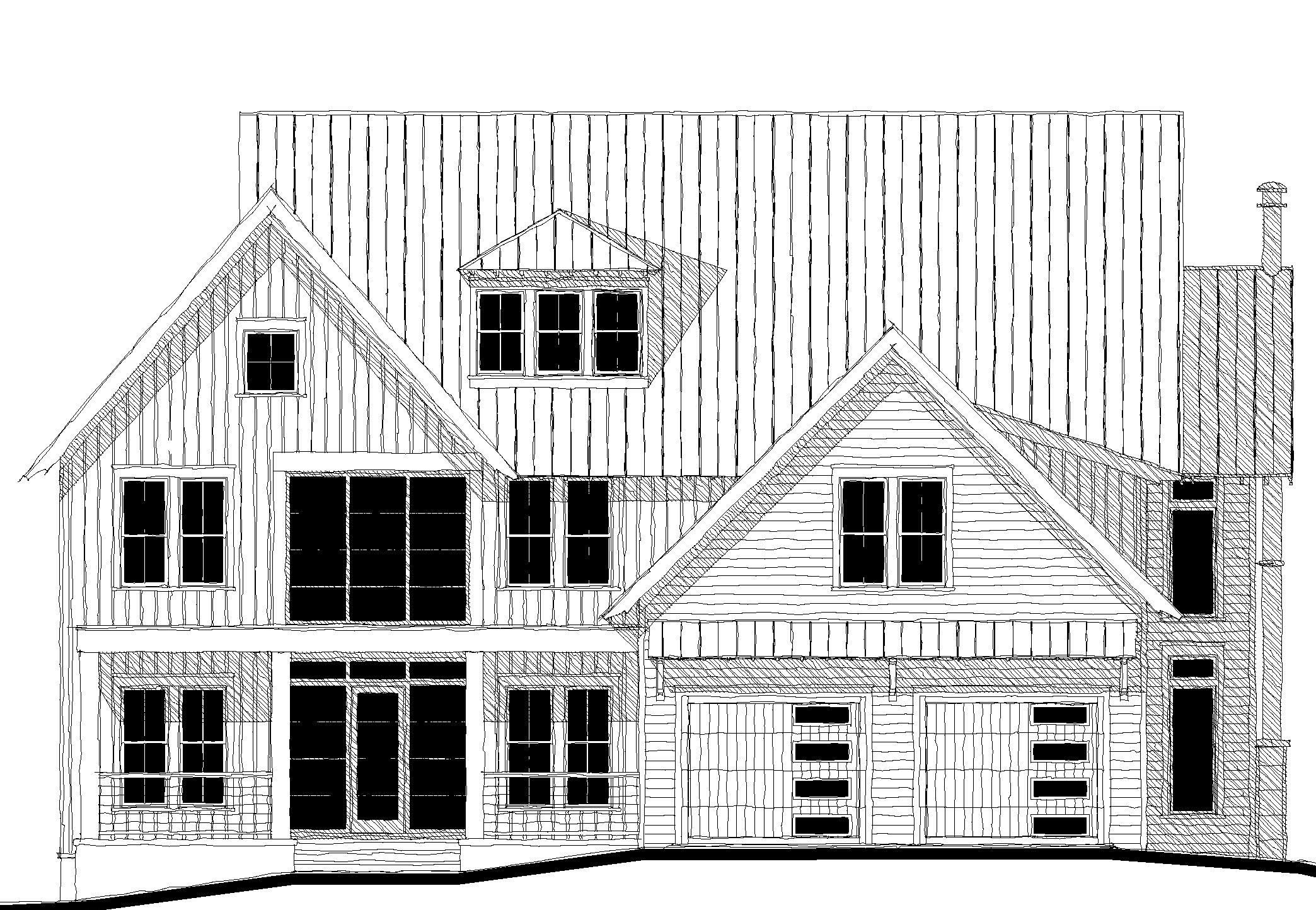 Modern House Plans — representative plan elevation