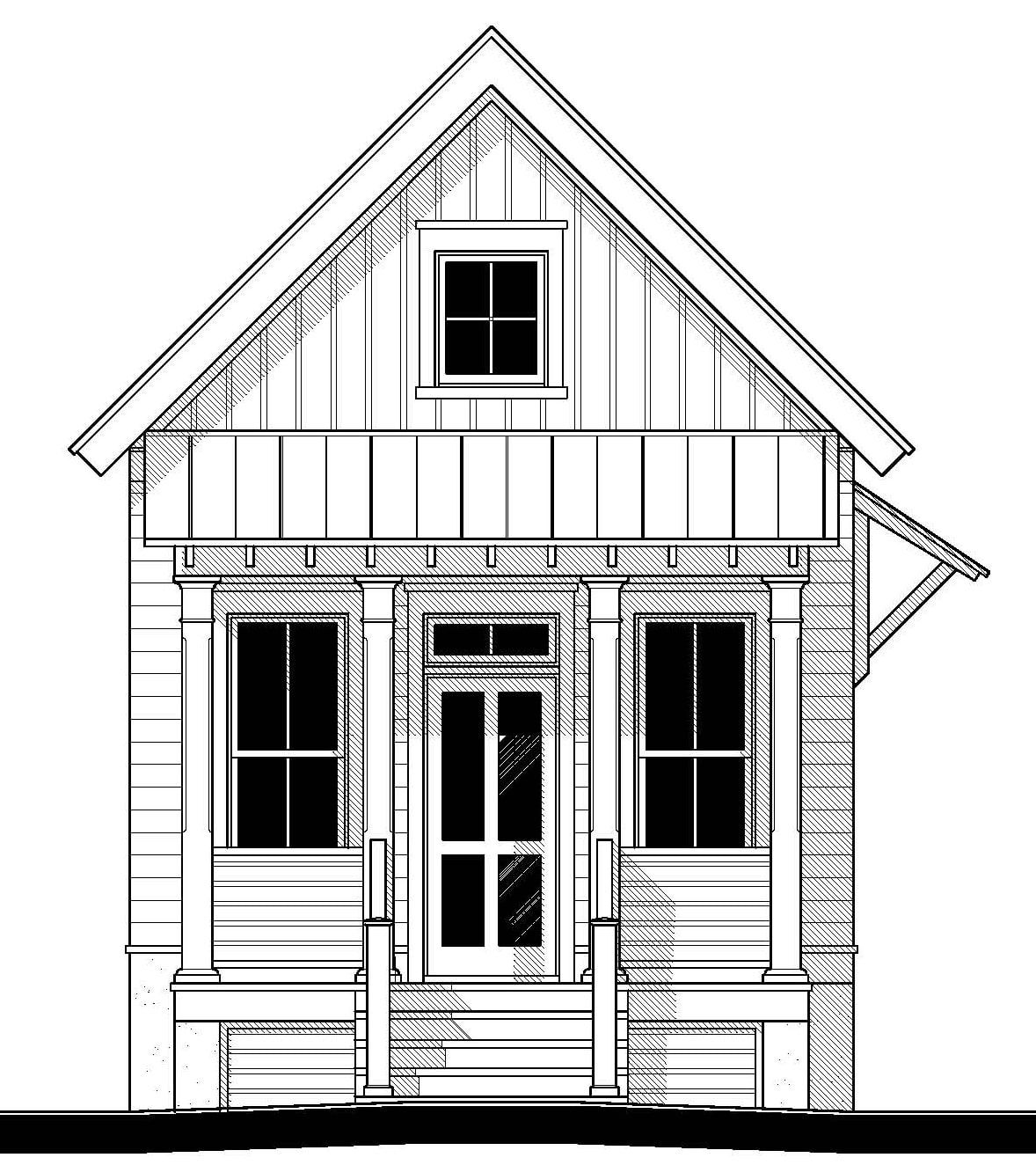 Wharf Street Cottage (18398B) — featured elevation