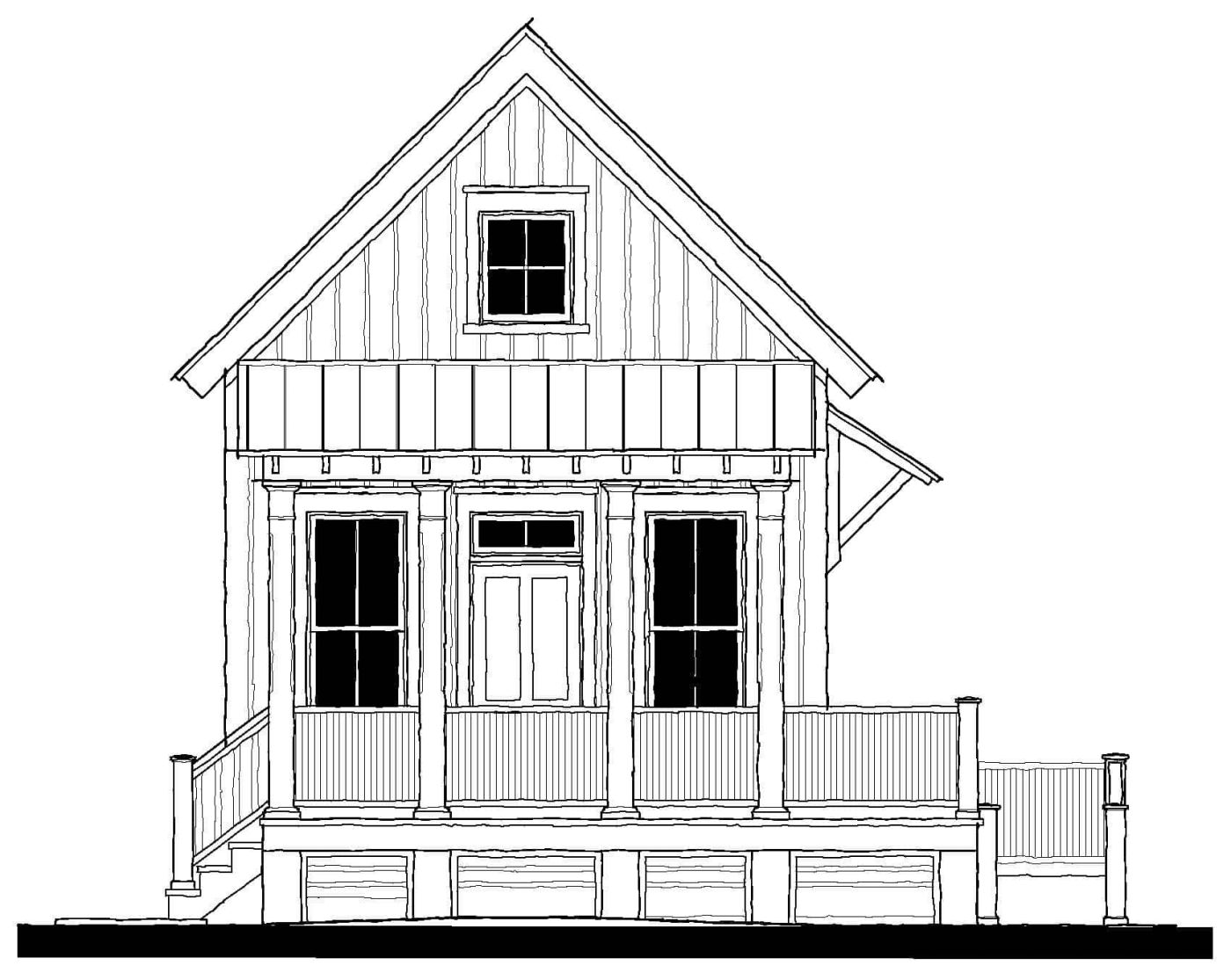Wharf Street Cottage (18398D) — featured elevation