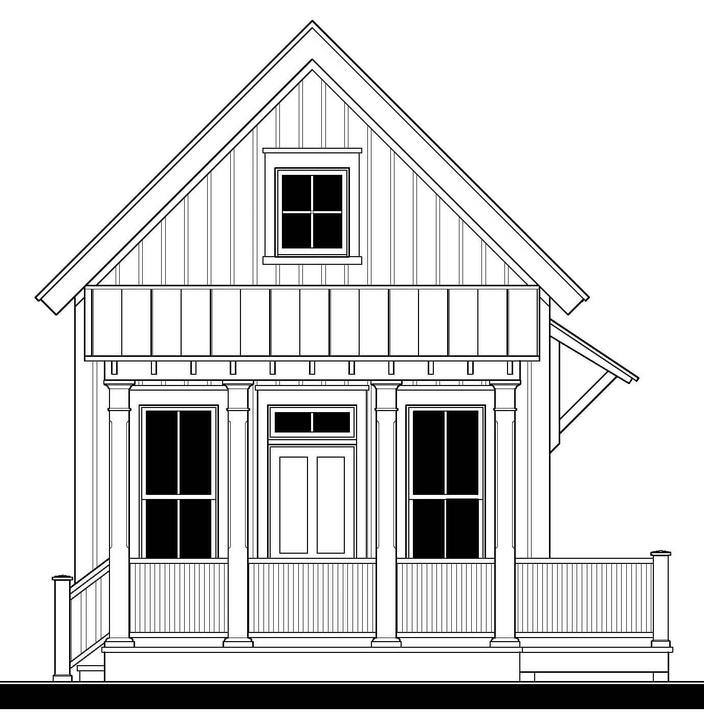 Wharf Street Cottage (20207D) — featured elevation