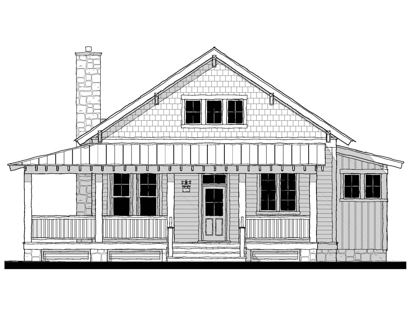 Whisper Creek Cottage (153154B) — featured elevation