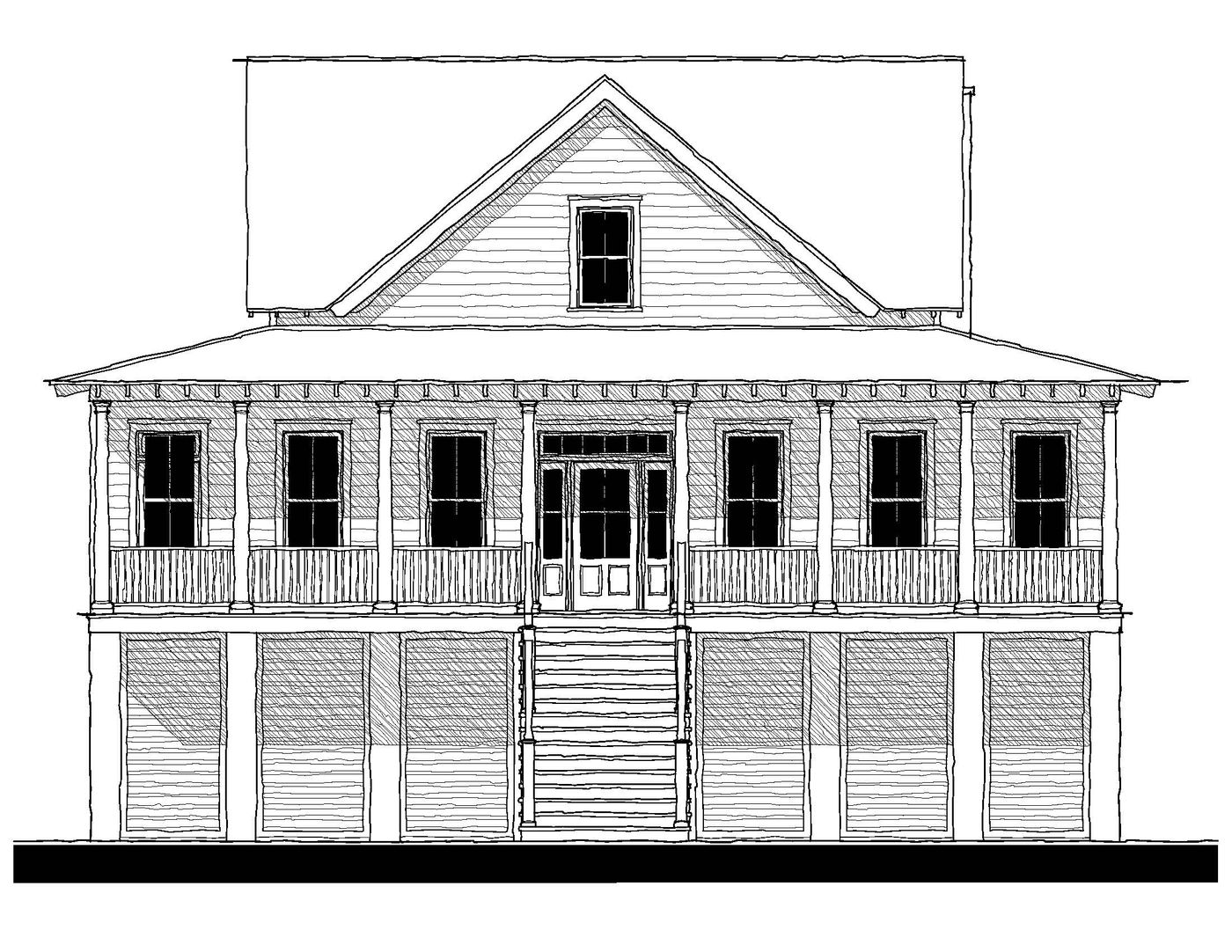 White Hall (123111) — featured elevation